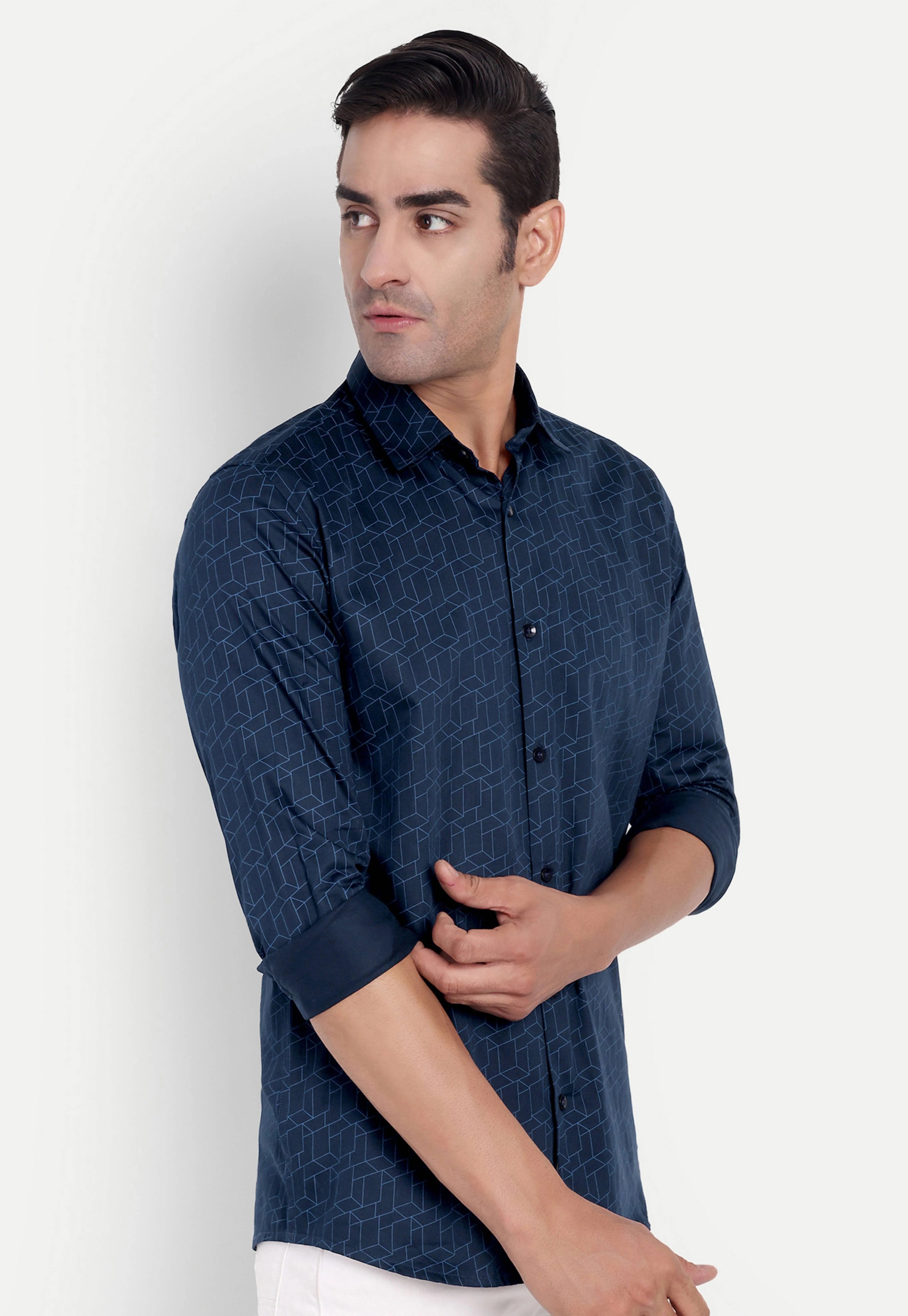Navy Nexus Full Sleeve Shirt
